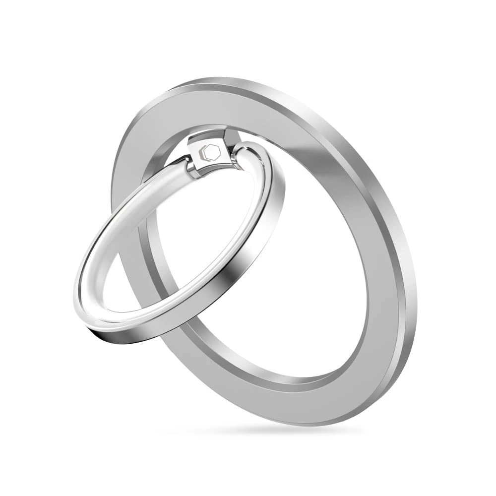 Magnetinis Piršto žiedo Laikiklis Su magsafe Išmaniesiems Telefonams - Sidabrinis