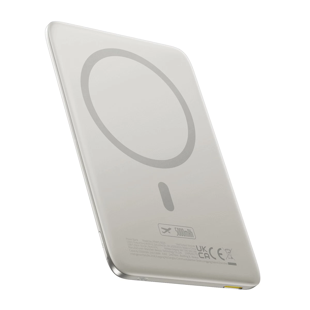 Magnetinis powerbank 5000 Mah Itin Plonas 20 W magsafe Su Usb-c Kabeliu 60 W - Titano Spalvos