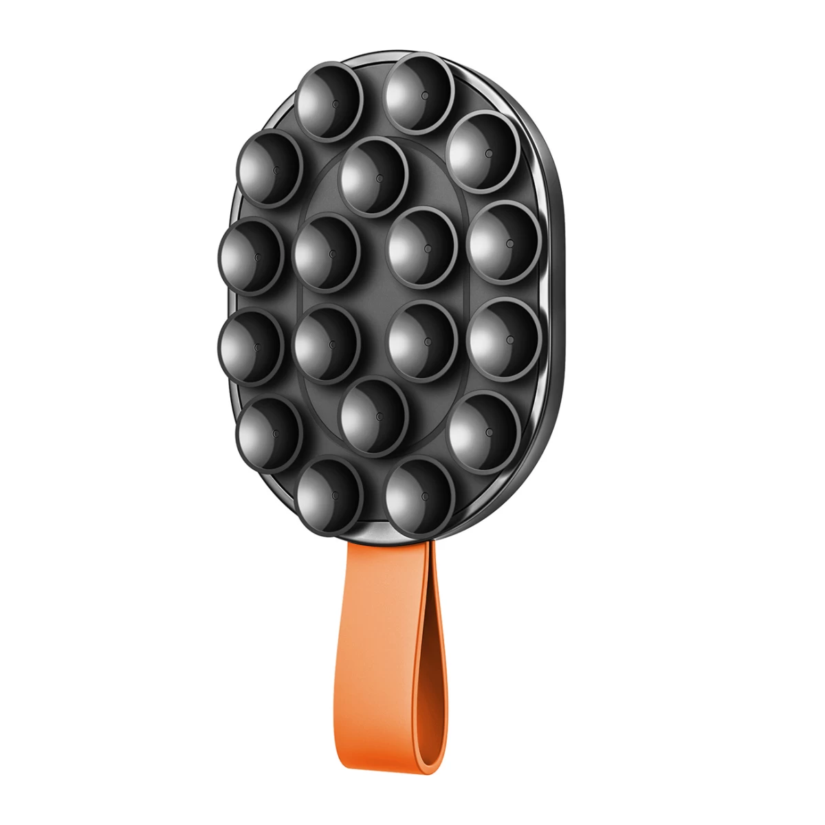 Magnetinis Telefono Laikiklis 4,7-7'' Su Siurbtukais Stikliniam Veidrodžiui - Juodos Ir Oranžinės Spalvos Magnetinis Telefono Laikiklis 4,7-7'' Su Siurbtukais Stikliniam Veidrodžiui - Juodos Ir Oranžinės Spalvos
