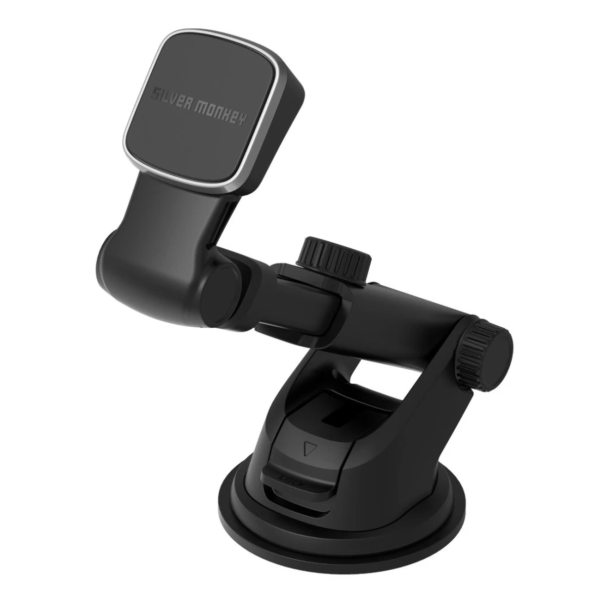 Magnetinis Teleskopinis Telefono Laikiklis Priekiniam Stiklui Ir Automobilio Kabinai, Juodas