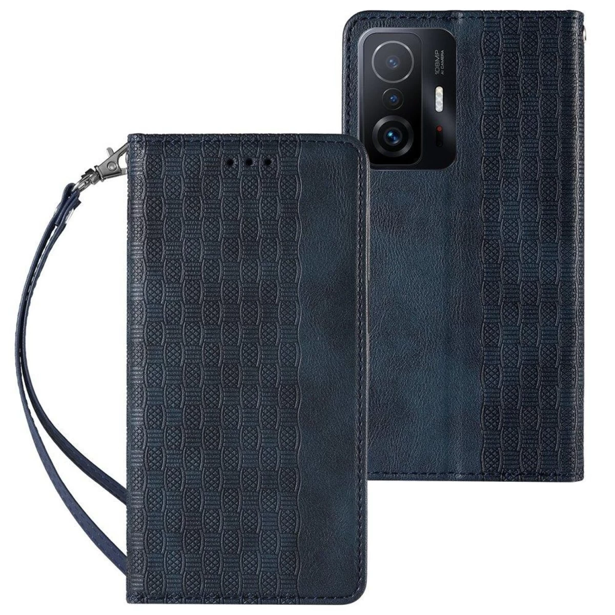 Magneto Dirželio Dėklas xiaomi Redmi Note 11 Pro Piniginės Dangtelis + Mini Dirželio Pakabukas Mėlynas Magneto Dirželio Dėklas xiaomi Redmi Note 11 Pro Piniginės Dangtelis + Mini Dirželio Pakabukas Mėlynas