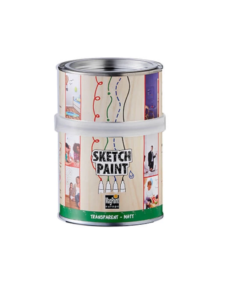 MagPaint SketchPaint Transparent - baltos lentos dažai jūsų kūrybiškumui, blizgūs/matiniai - 0.5 L - Matas MagPaint SketchPaint Transparent - baltos lentos dažai jūsų kūrybiškumui, blizgūs/matiniai - 0.5 L - Matas