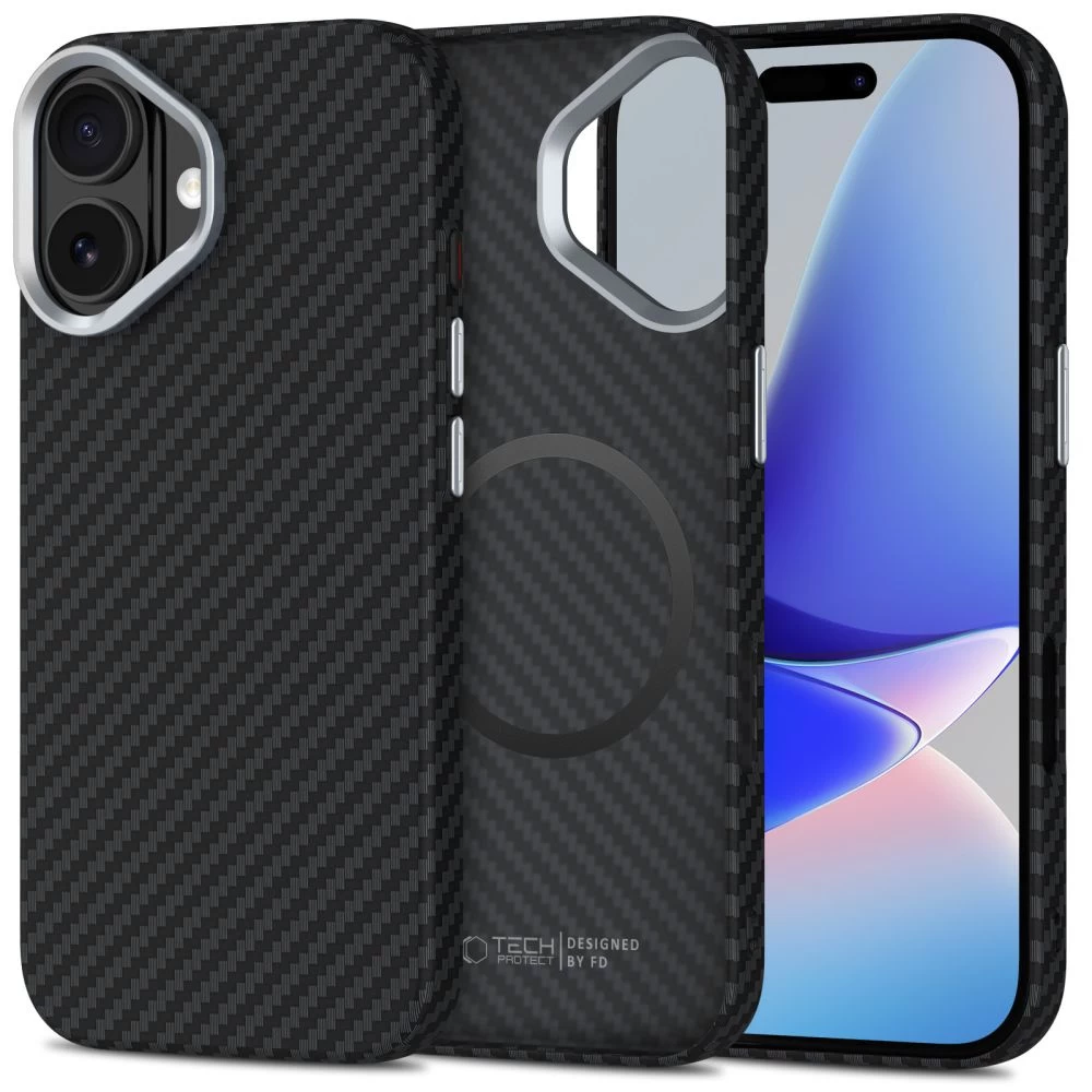 magsafe Ion Carbon Iphone 17 Apsauginis Dėklas - Juodai Sidabrinis