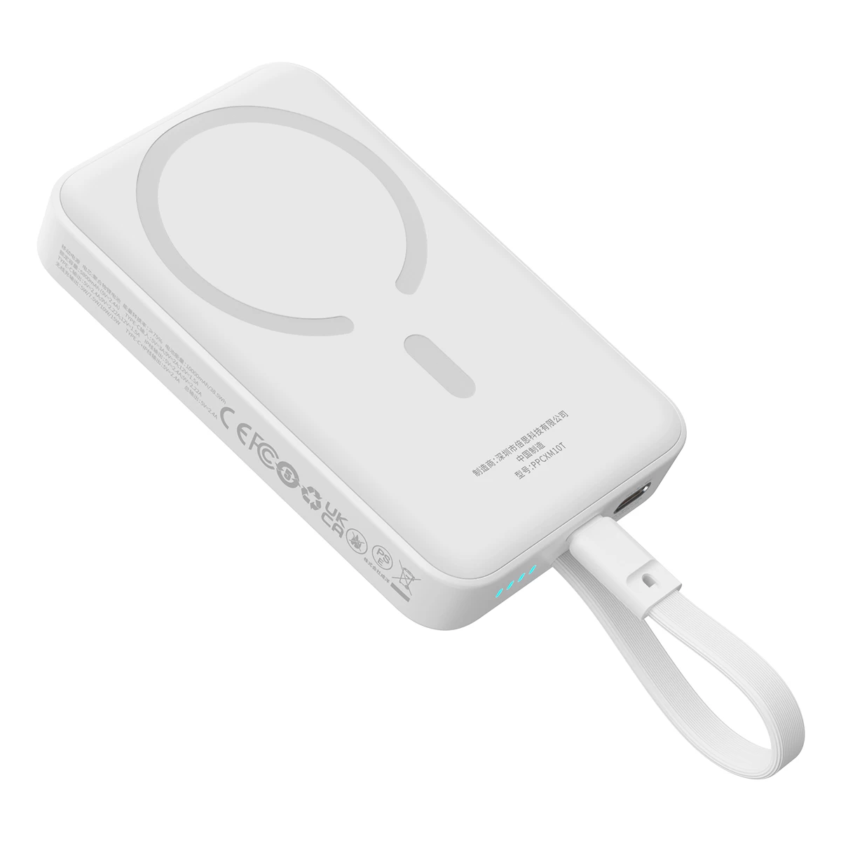 Magsafe Mini Powerbank 10000mah 30w Su Usb-c Kabeliu 0,3 M, Baltos Spalvos