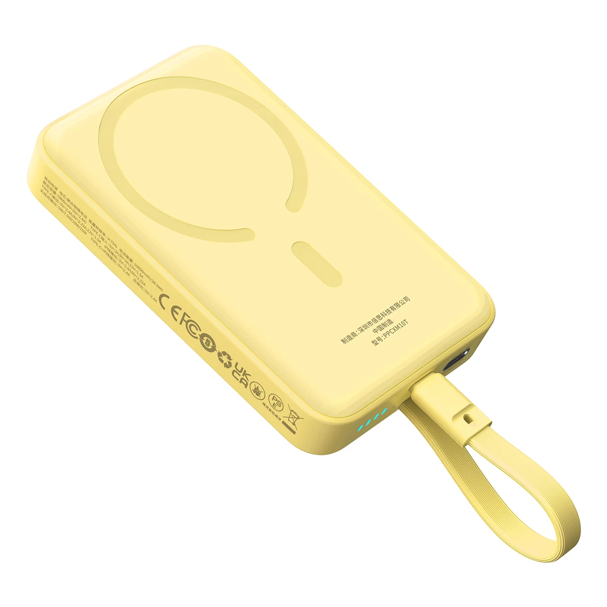Magsafe Mini Powerbank 10000mah 30w Su Usb-c Kabeliu 0,3 M Geltonos Spalvos