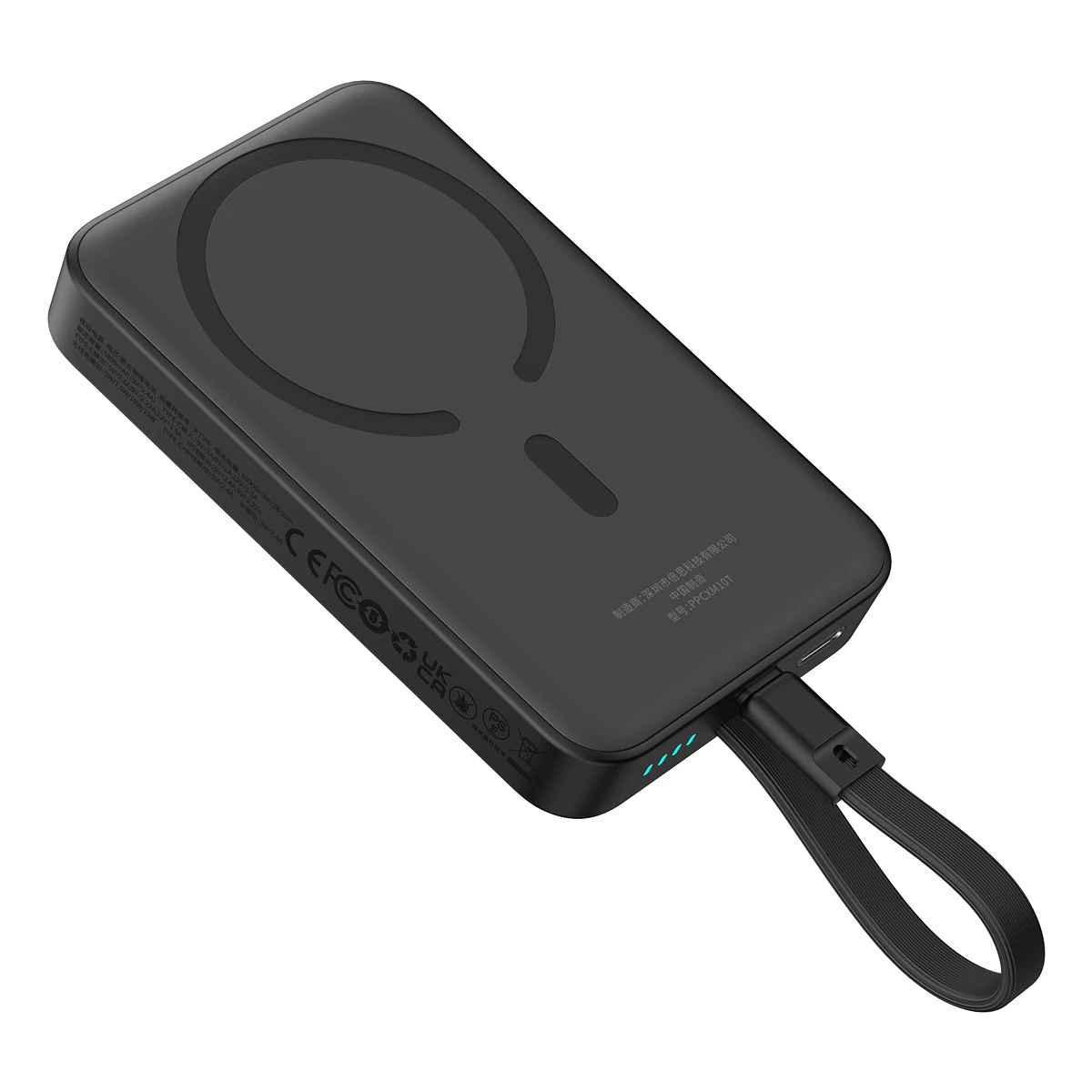 Magsafe Mini Powerbank 10000mah 30w Su Usb-c Kabeliu 0,3 M, Juodas