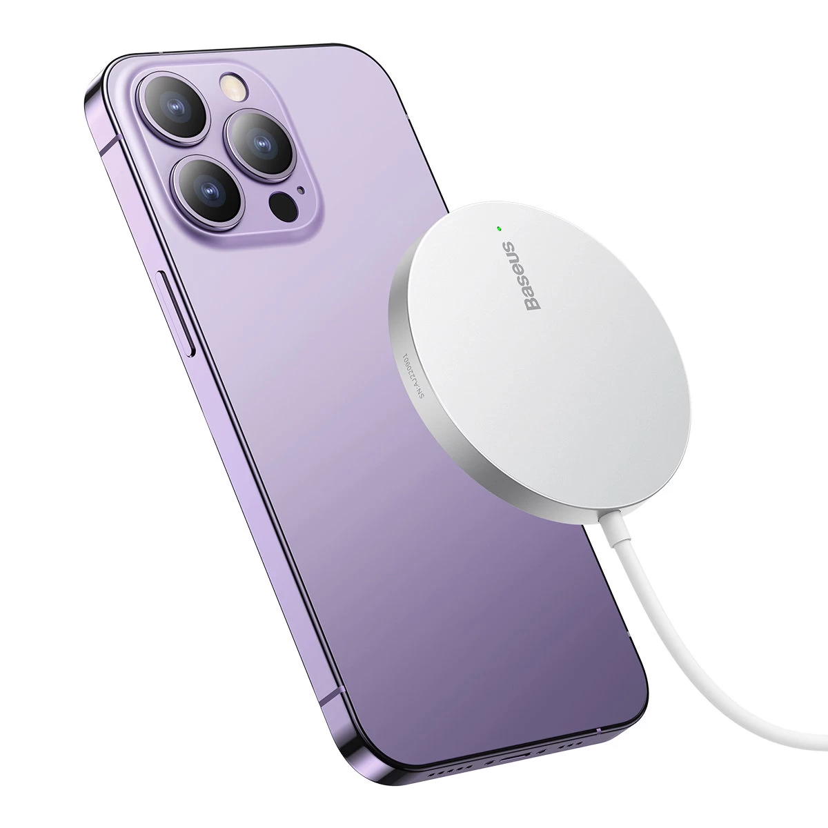 Magsafe Simple Mini3 Mažas Indukcinis Telefono įkroviklis 15w Sidabrinės Spalvos