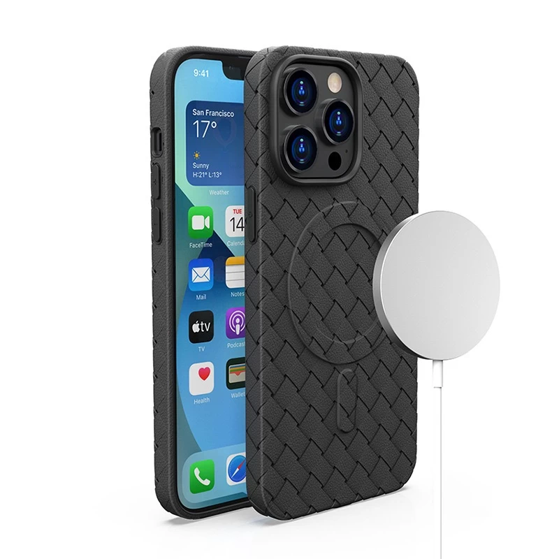 magsafe Woven Case Dėklas iphone 15 Su magsafe Woven Case, Juodas