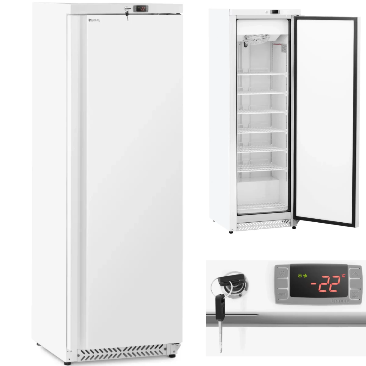 Maisto Produktų šaldiklio šaldymo Spinta Iki -22c 380l Sidabrinė