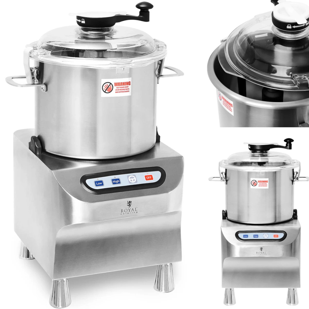 Maisto Smulkintuvas Mėsai Smulkinti, Mėsai Pjaustyti, Daržovėms Pjaustyti Griežinėliais 12 L 1500/2200 Aps./min 1500 W