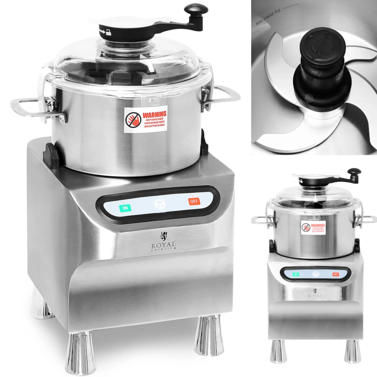 Maisto Smulkintuvas Mėsai Smulkinti, Mėsai Pjaustyti, Daržovėms Pjaustyti Griežinėliais 5 L 1500 Aps/min 800 W Maisto Smulkintuvas Mėsai Smulkinti, Mėsai Pjaustyti, Daržovėms Pjaustyti Griežinėliais 5 L 1500 Aps/min 800 W