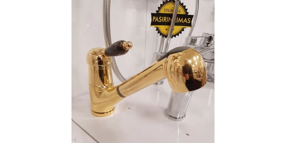 Maišytuvas plautuvei Fiore IMPERIAL BLACK, aukso spalvos, 89OO4010