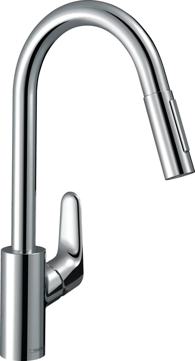 Maišytuvas plautuvei Hansgrohe Focus M41 240 su ištraukiama žarna chromas, 73880000