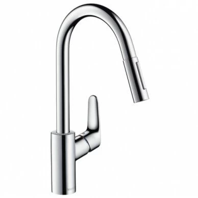 Maišytuvas plautuvei Hansgrohe Focus M41 su ištraukiama galvute, chromas, 31815000