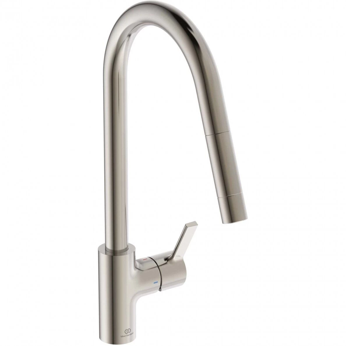 Maišytuvas plautuvei su ištraukiamu snapu Ideal Standard Gusto sidabrinis BD414GN
