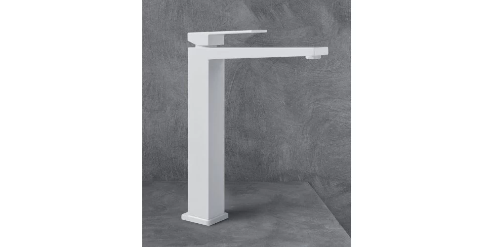 Maišytuvas praustuvui aukštas Fiore KUBE, baltas, 100BB8517