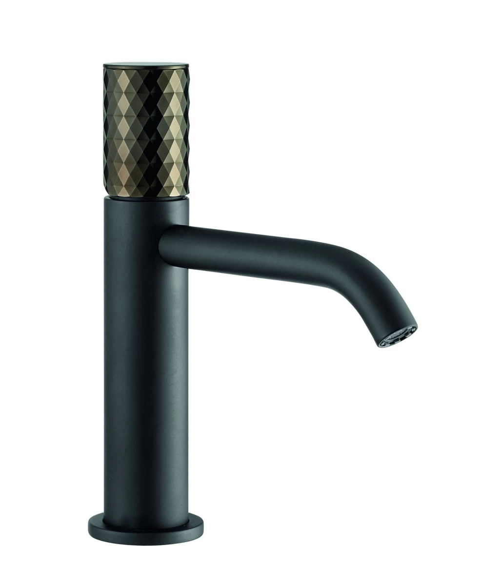 Maišytuvas praustuvui Fiore Xenon CHARME juodas matinis su Black Chrome rankenėle, 441NNCN5230