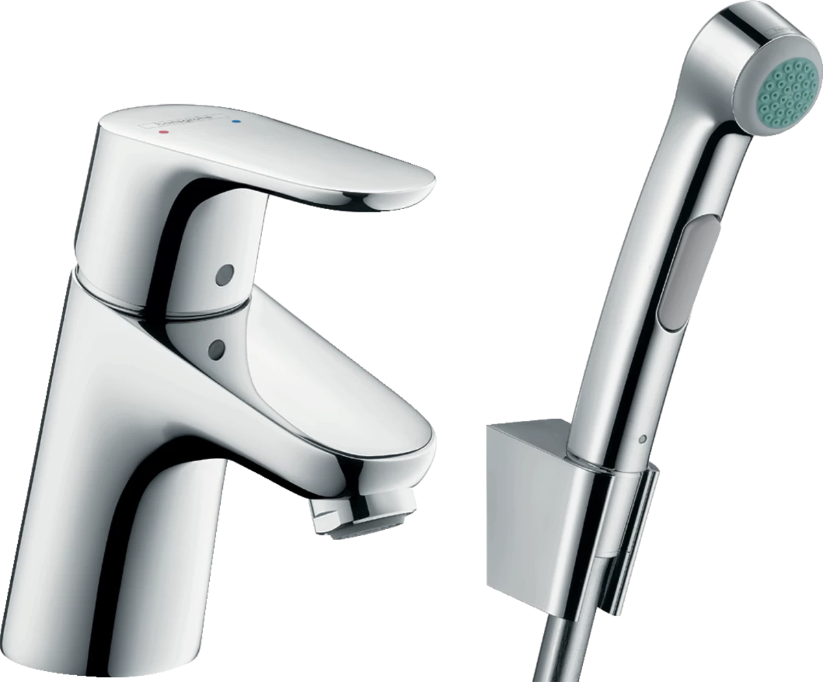 Maišytuvas praustuvui Hansgrohe FOCUS E2 su bidete dušeliu chromas 31926000