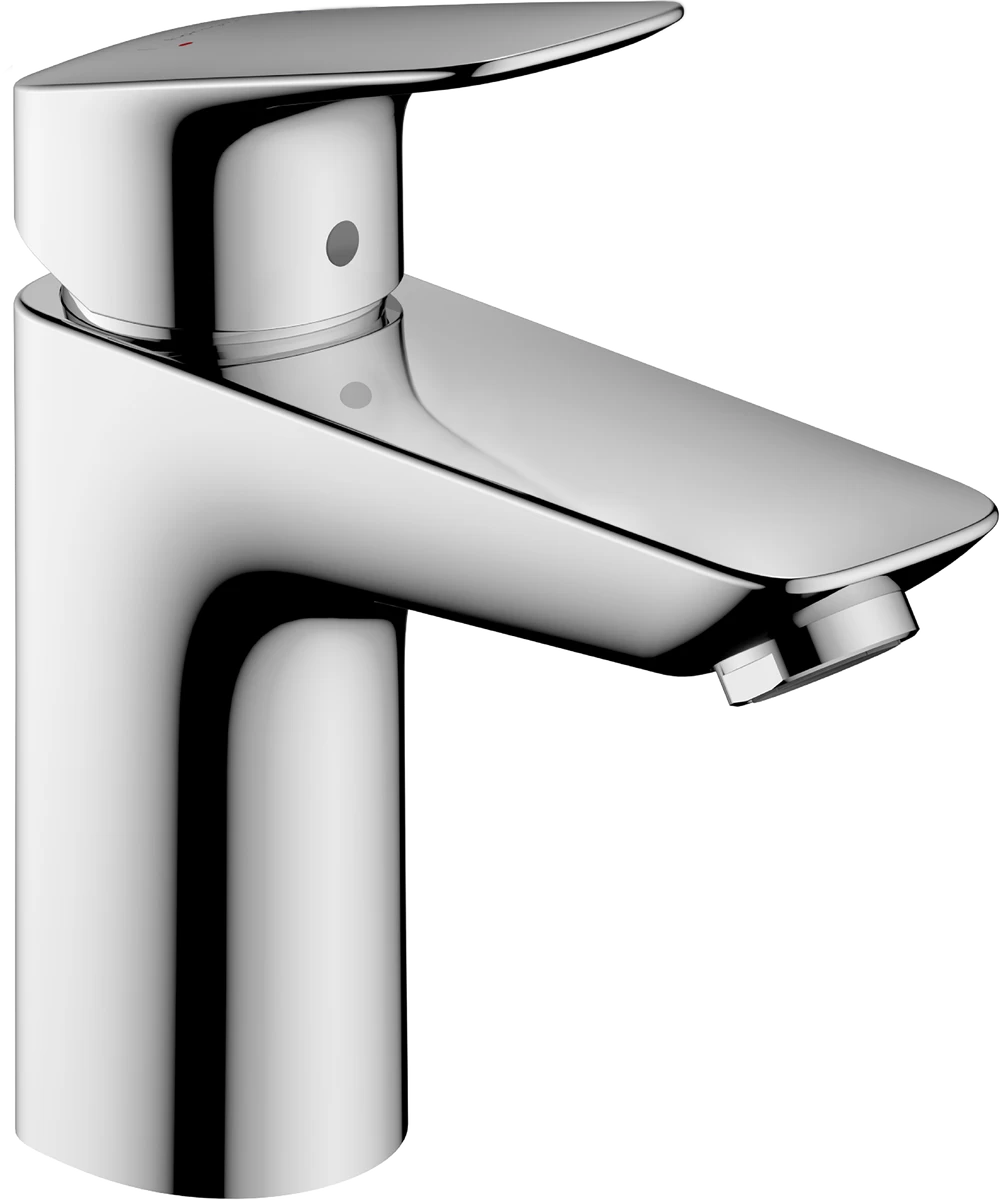 Maišytuvas praustuvui Hansgrohe Logis 100 su dugno vožtuvu, chromas, 71100000