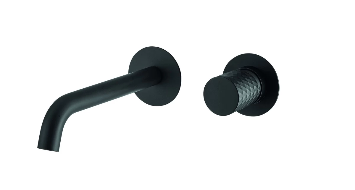 Maišytuvas praustuvui iš sienos Xenon Charme su Matt Black spalvos rankenėle