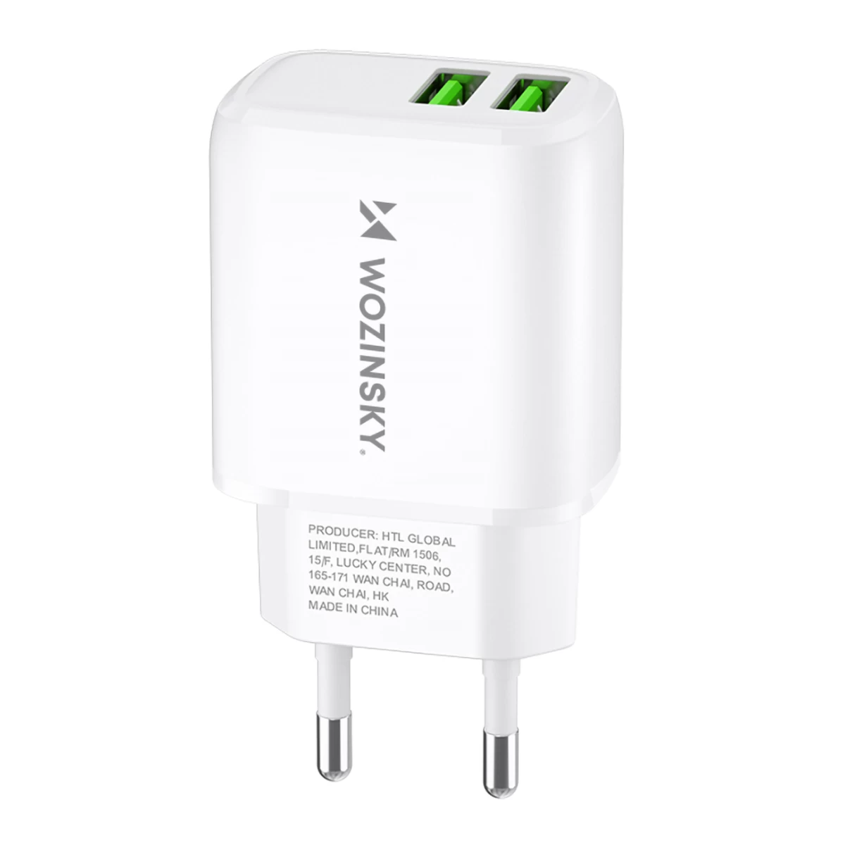 Maitinimo Adapteris 100-240v 30w 2.4a 2x Usb-a Baltas