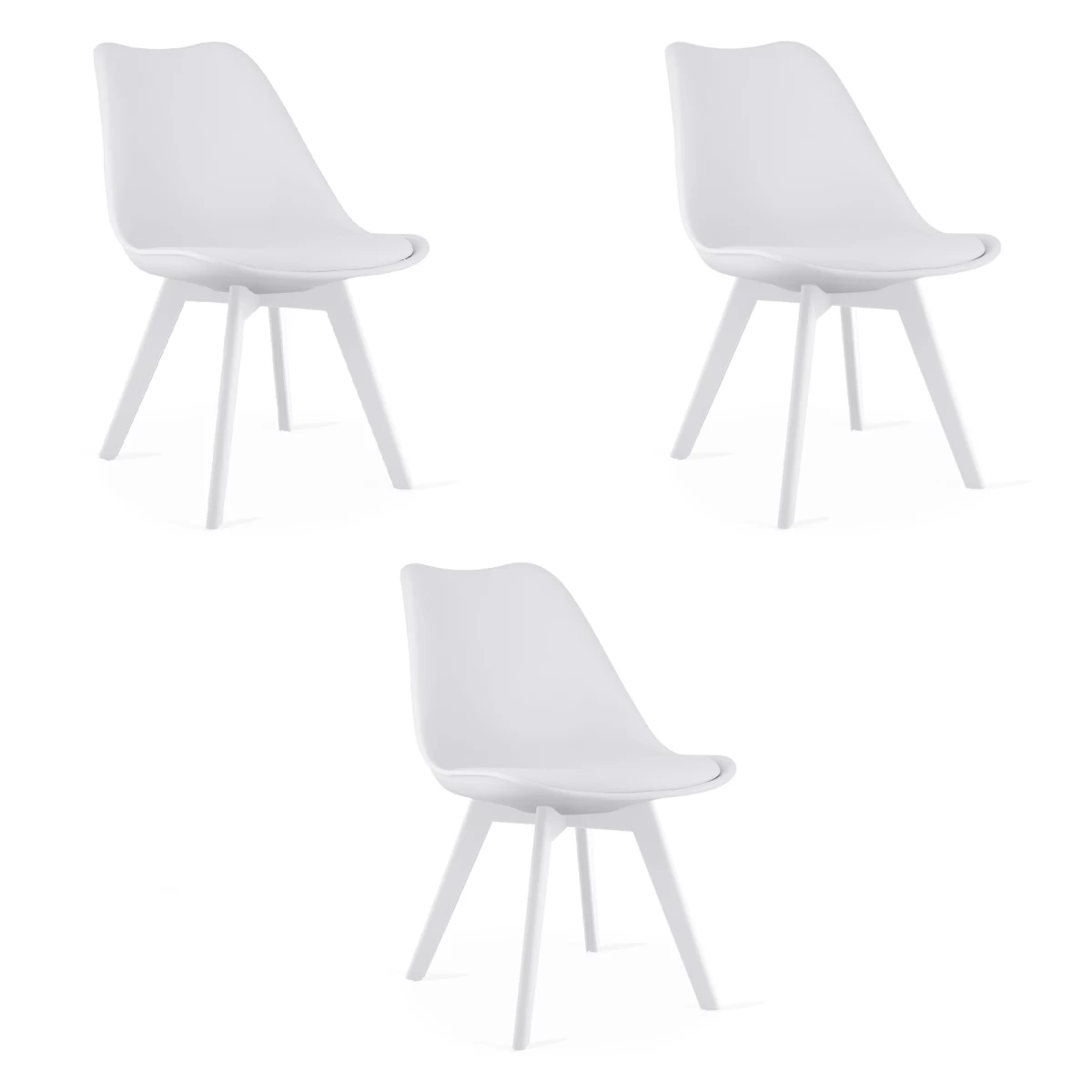 Mark Kėdė - Balta / Kojos Baltos X 3