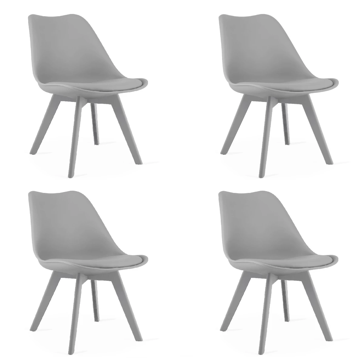 Mark Kėdė - Pilka / Kojos Pilkos X 4