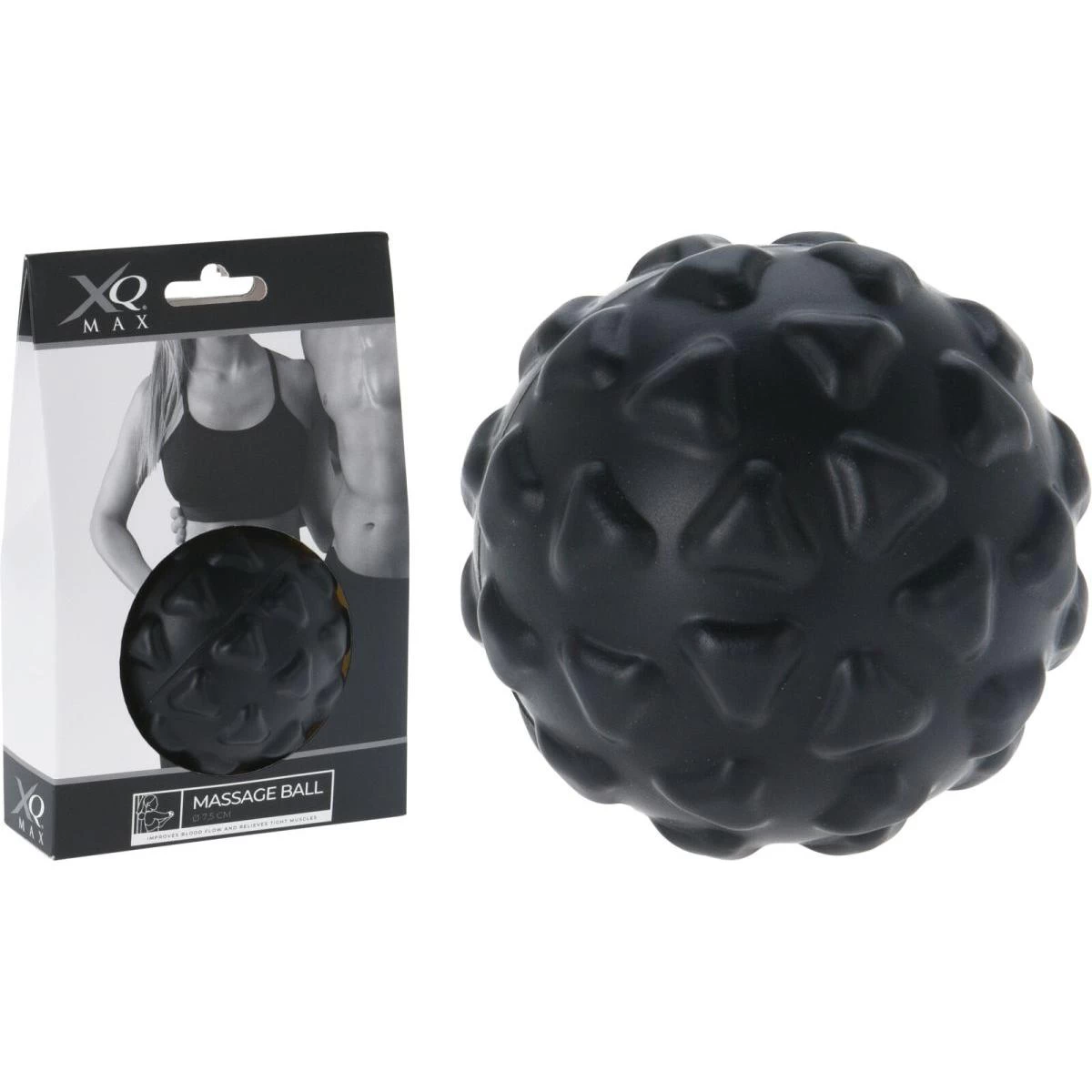 Masažinis Kamuoliukas 7,5 Cm Xqmax Juodas