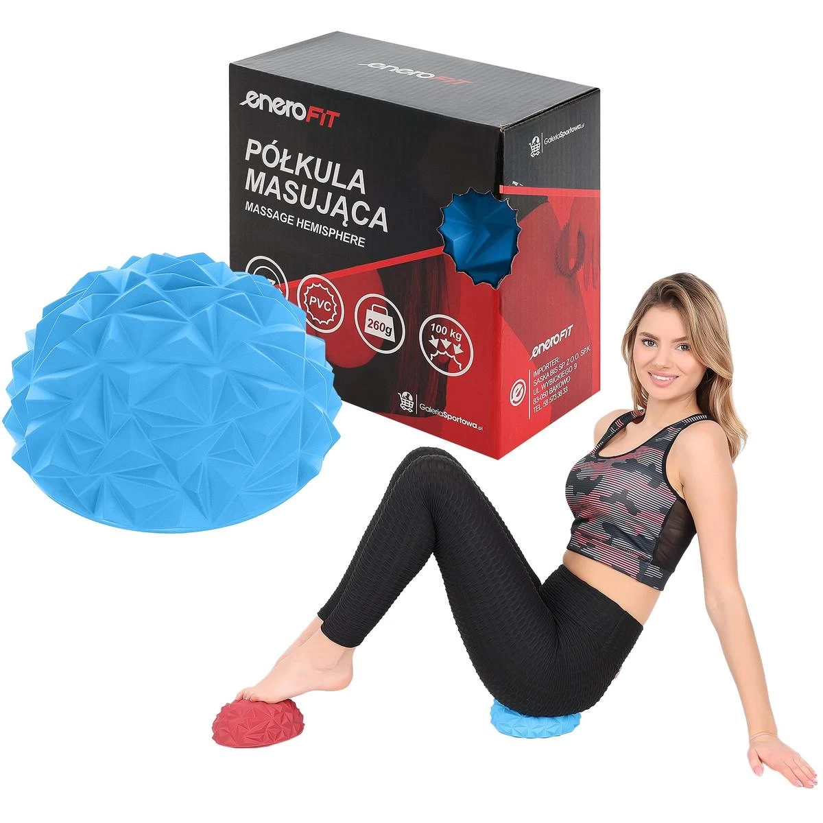 Masažo Jutiminis Pusrutulis Diamond Blue Enero Fit