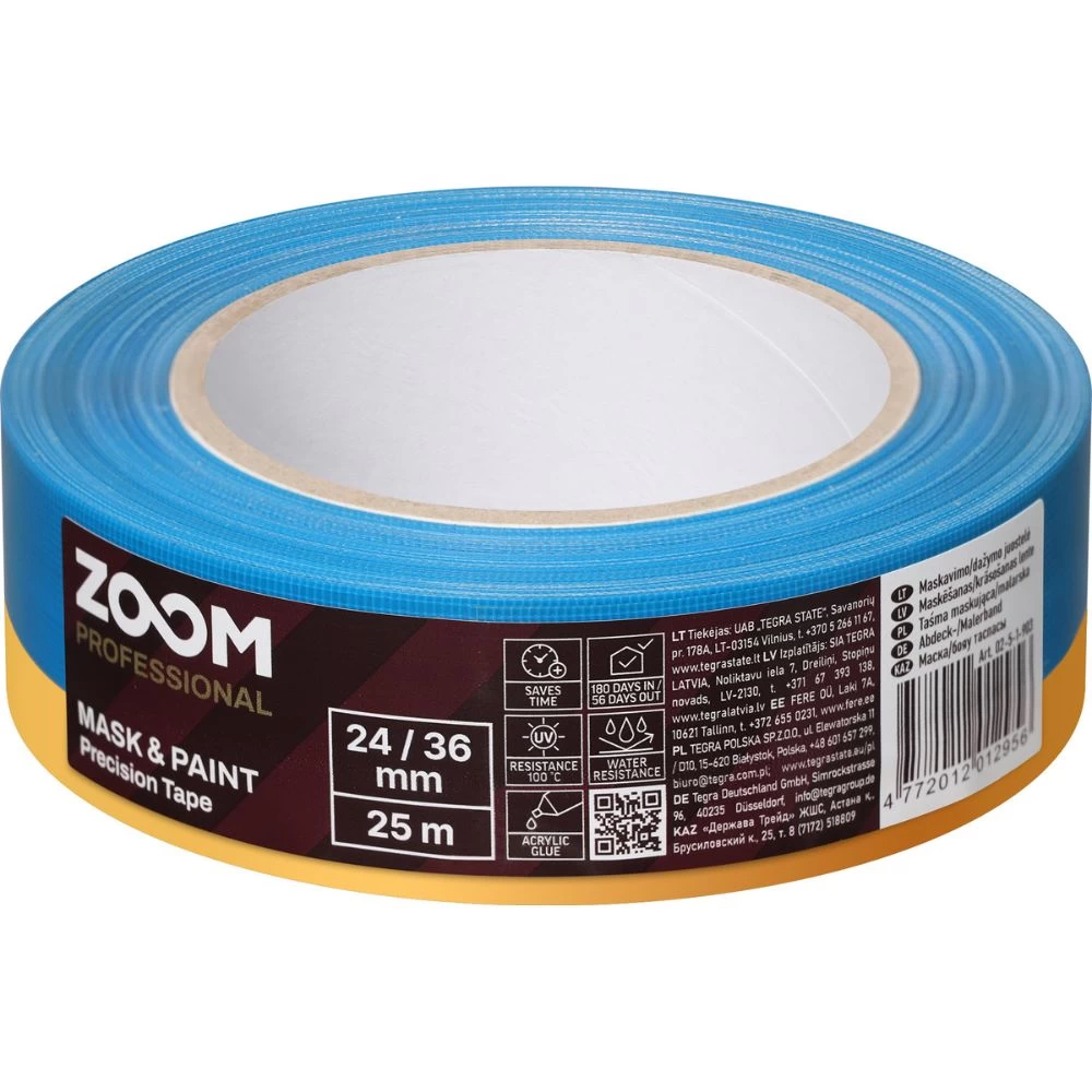 ZOOM Maskavimo ir dažymo juosta PRECISION TAPE