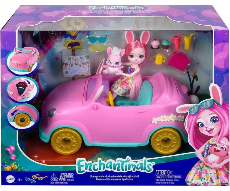 Mattel Enchantimals Hfc85 Zuikučių Rinkinys Su Lėle Bree Bunny
