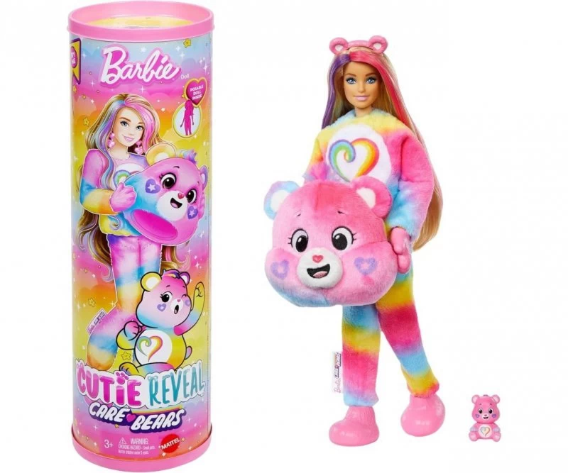 Mattel Jvf60 Barbie Cutie Reveal Rainbow Teddy Bear Doll