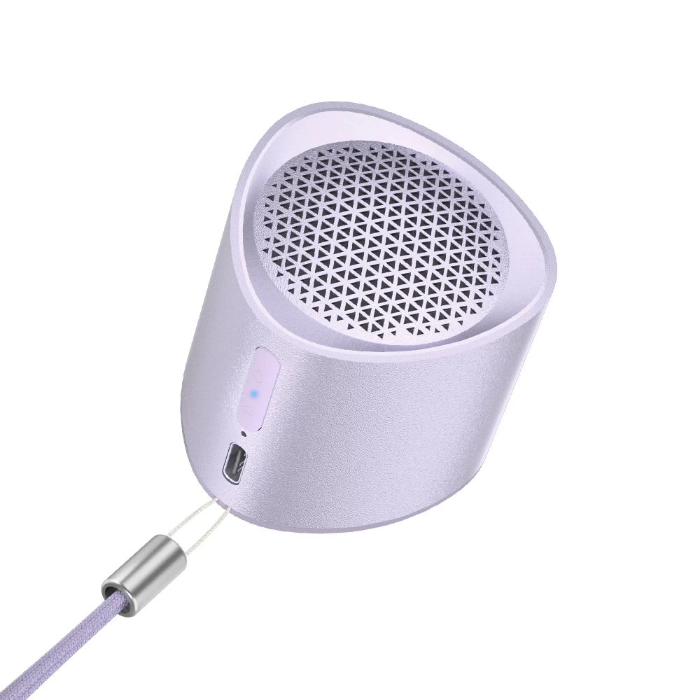 Mažas Mini Belaidis Garsiakalbis Tws Nimo Bluetooth 5.3 5w Violetinės Spalvos