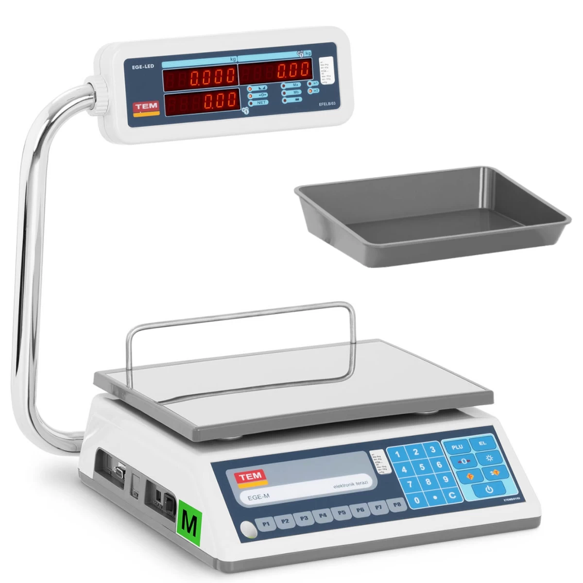 Mažmeninės Svarstyklės Rs232 Sąsaja Plu 15 Kg / 0,05 Kg Led M Legalizacija Mažmeninės Svarstyklės Rs232 Sąsaja Plu 15 Kg / 0,05 Kg Led M Legalizacija