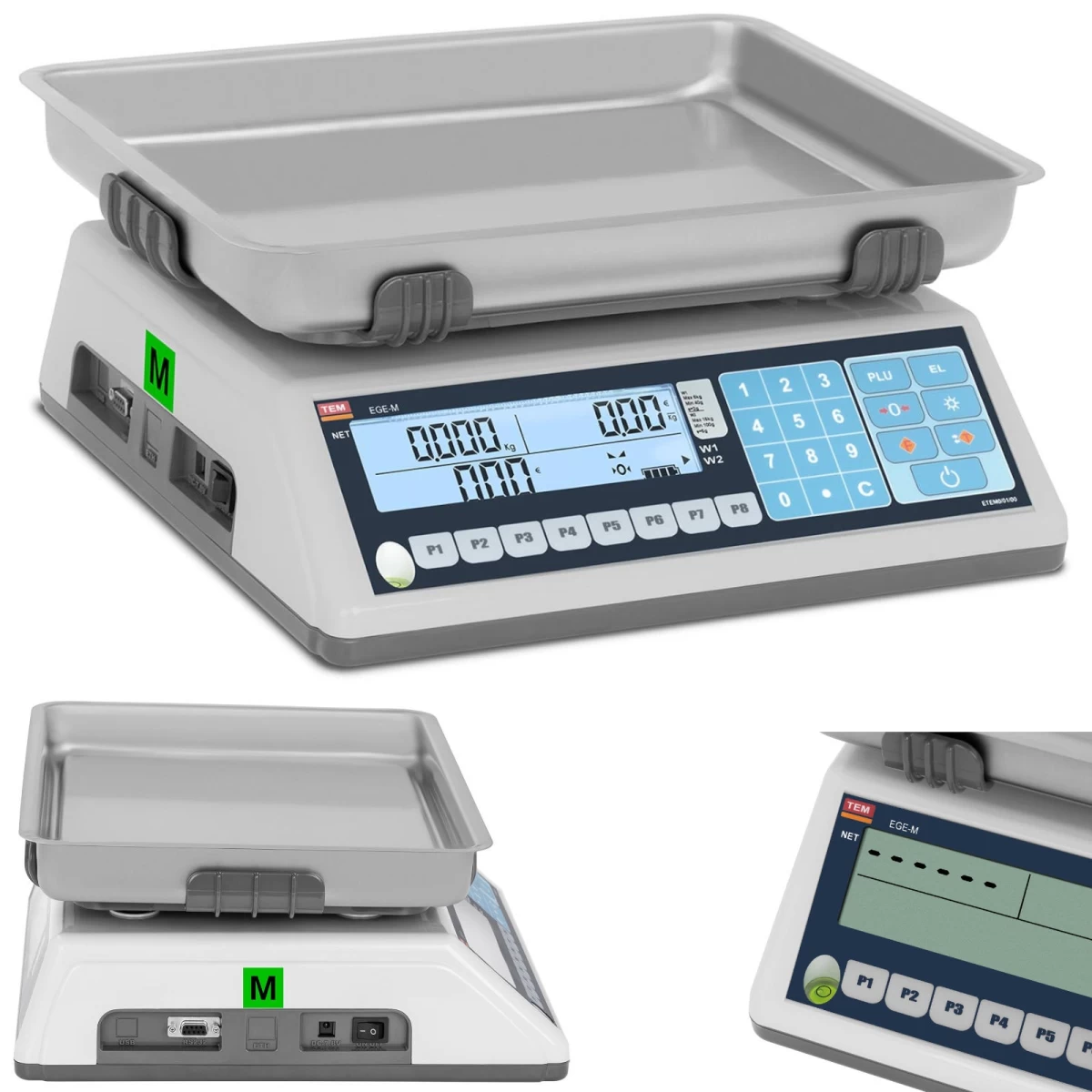 Mažmeninės Svarstyklės Rs232 Sąsaja Plu 15 Kg / 5 G Lcd M Legalizacija Mažmeninės Svarstyklės Rs232 Sąsaja Plu 15 Kg / 5 G Lcd M Legalizacija