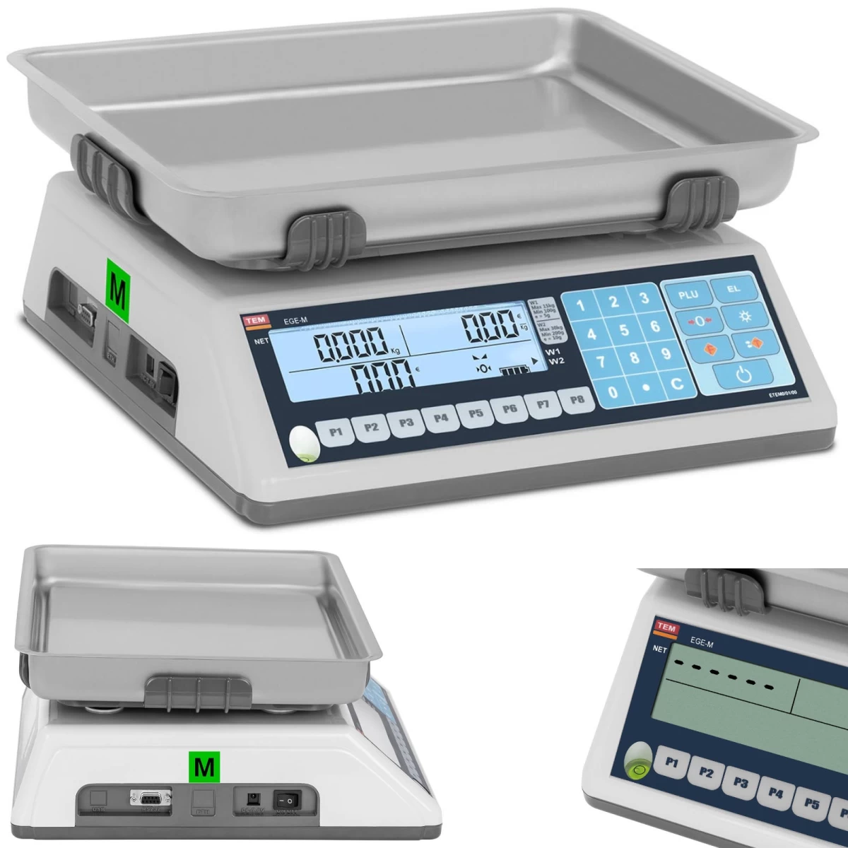 Mažmeninės Svarstyklės Rs232 Sąsaja Plu 30 Kg / 10 G Lcd M Legalizacija Mažmeninės Svarstyklės Rs232 Sąsaja Plu 30 Kg / 10 G Lcd M Legalizacija