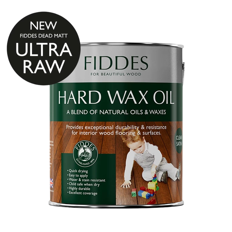 Matinis Skaidrus aliejus medienai  su kietaisiais vaškais „Fiddes Hard Wax Oil” 1l