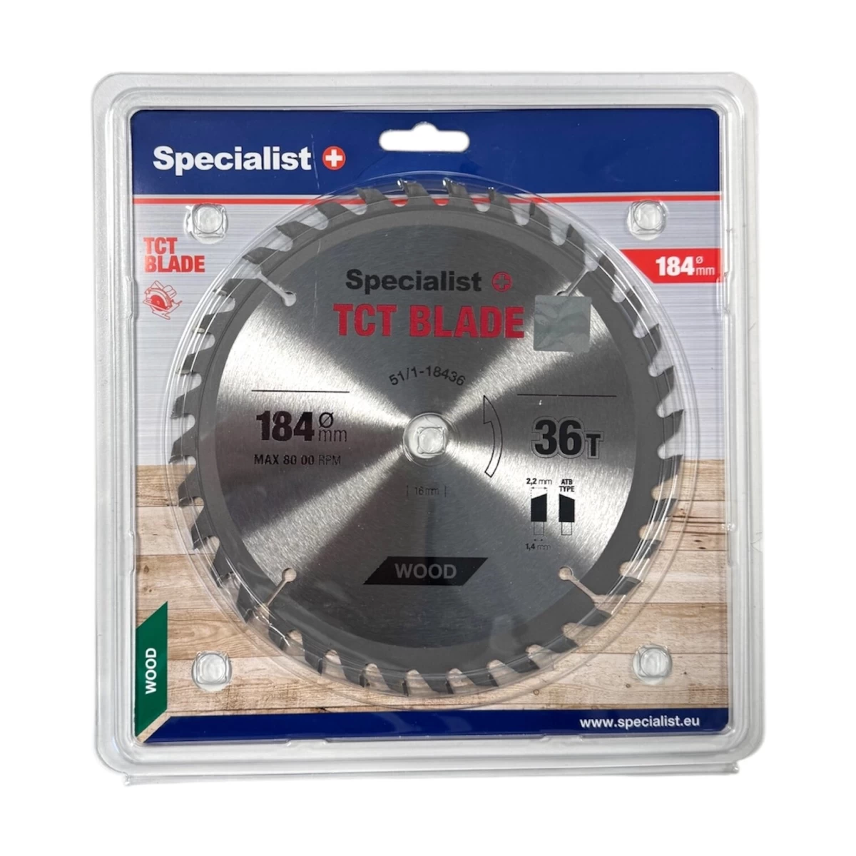 Medienos pjovimo diskas SPECIALIST+, 184x36Tx16 mm Medienos pjovimo diskas SPECIALIST+, 184x36Tx16 mm