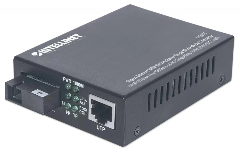 Medijos Keitiklis 100/1000base-t Rj45/1000base-sx Sm Sc Wdm