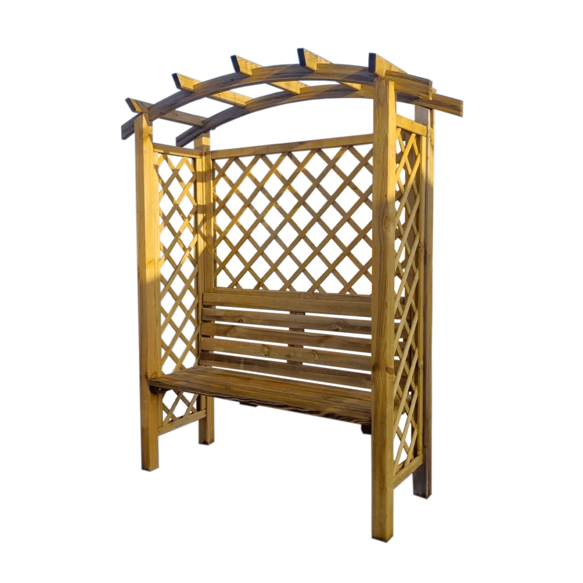Medinė arka Pergola su suoliuku