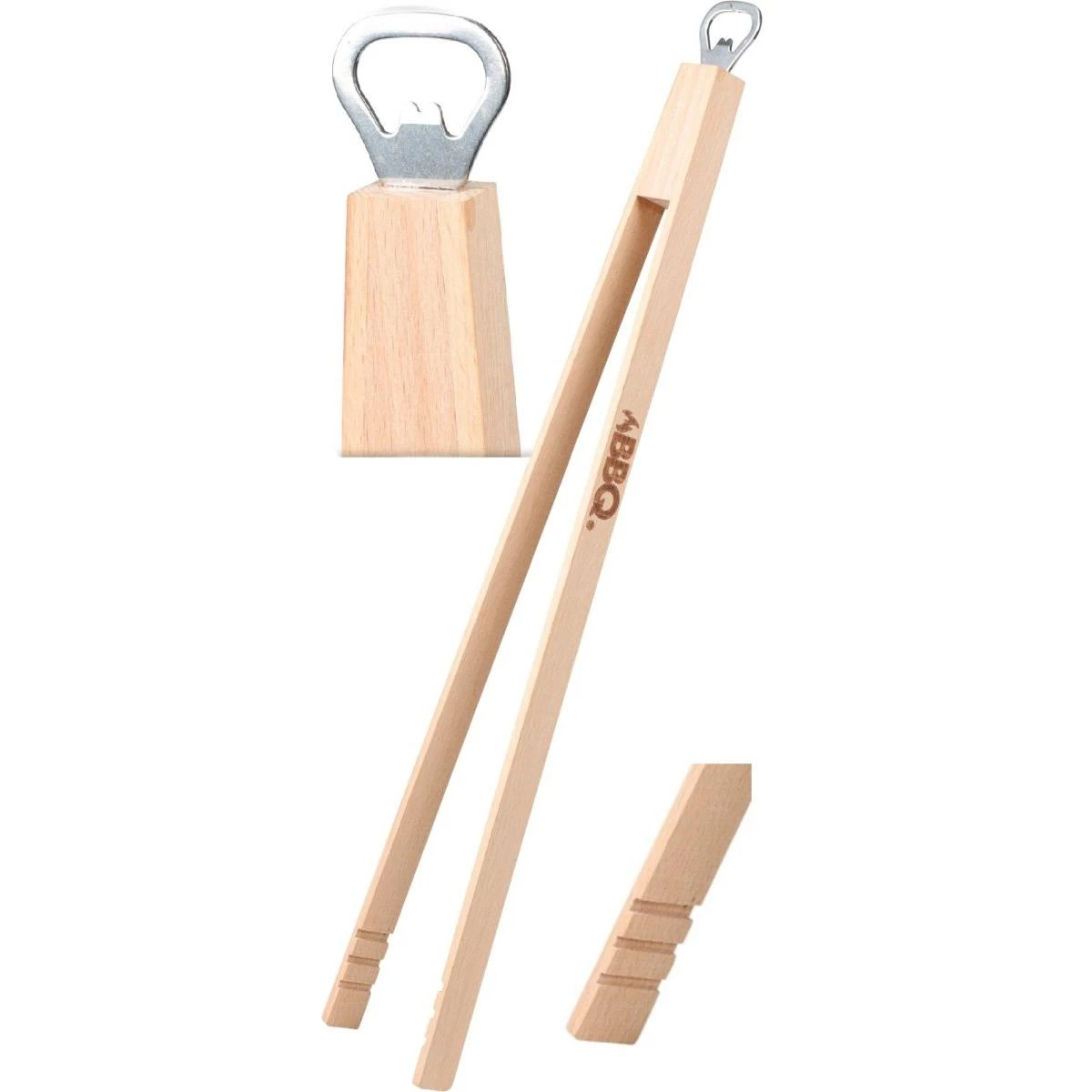 Medinės Kepsninės žnyplės 48 Cm Su Atidarytuvu