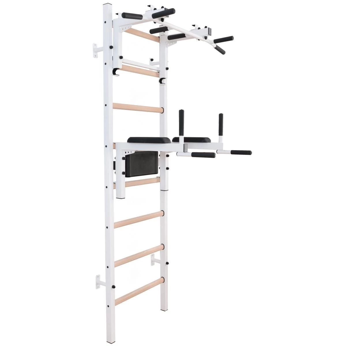 Medinės-metalinės Gimnastikos Kopėčios Su Baru Ir Priedais Benchk 232w
