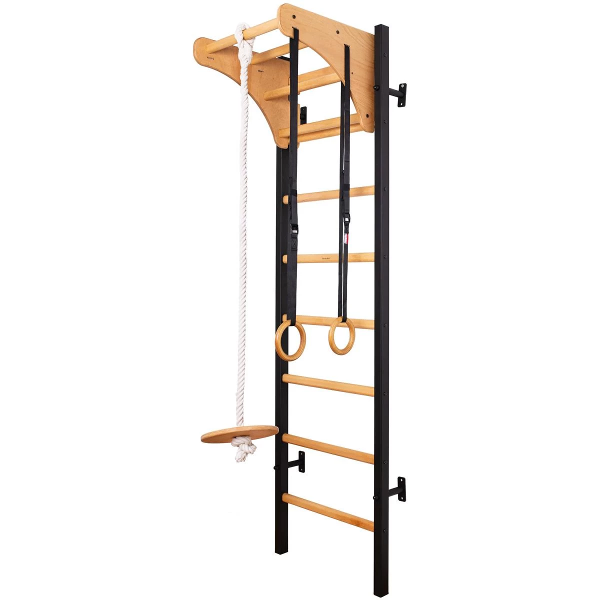 Medinės-metalinės Gimnastikos Kopėčios Su Mediniu Strypu Ir Priedais Benchk 211b A076