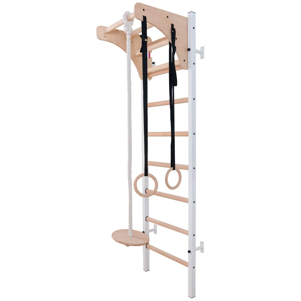 Medinės-metalinės Gimnastikos Kopėčios Su Mediniu Strypu Ir Priedais Benchk 211w A204