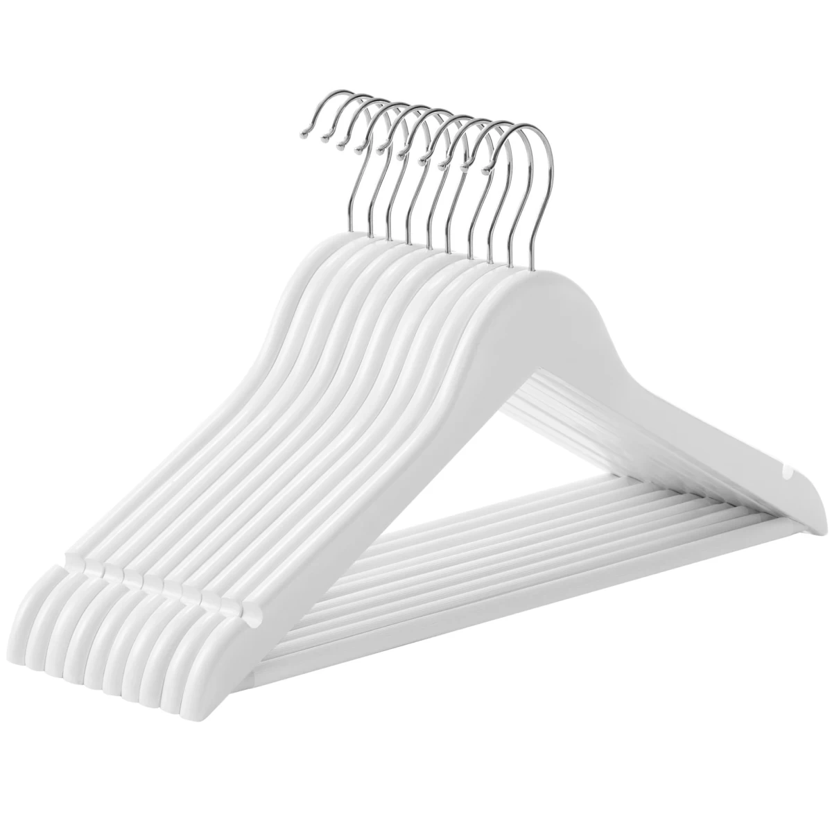 Medinės Pakabos Baltos 10vnt - Crw03w10