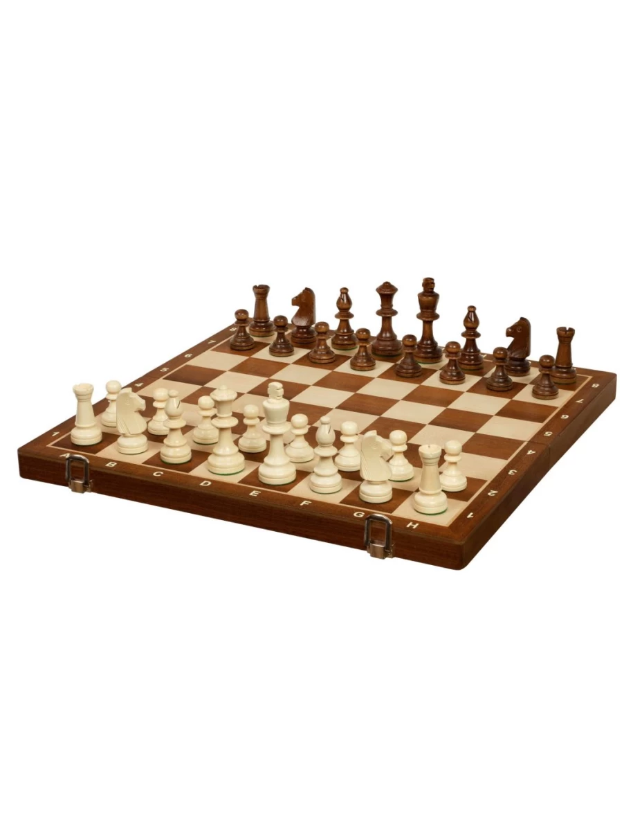 Mediniai šachmatai TOURNAMENT No.5 Exclusive (CHW18 ART SET SAPELE))