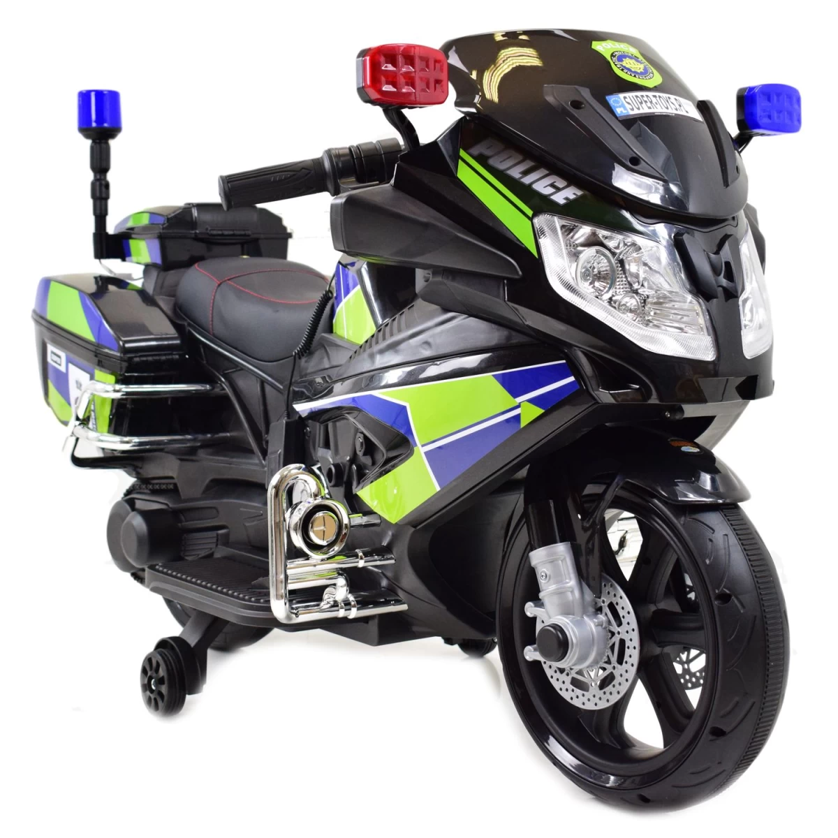 Mega Policijos Motociklas Su Akumuliatoriumi, Gaidžiu, Megafonu, Maitinimu/bej8188