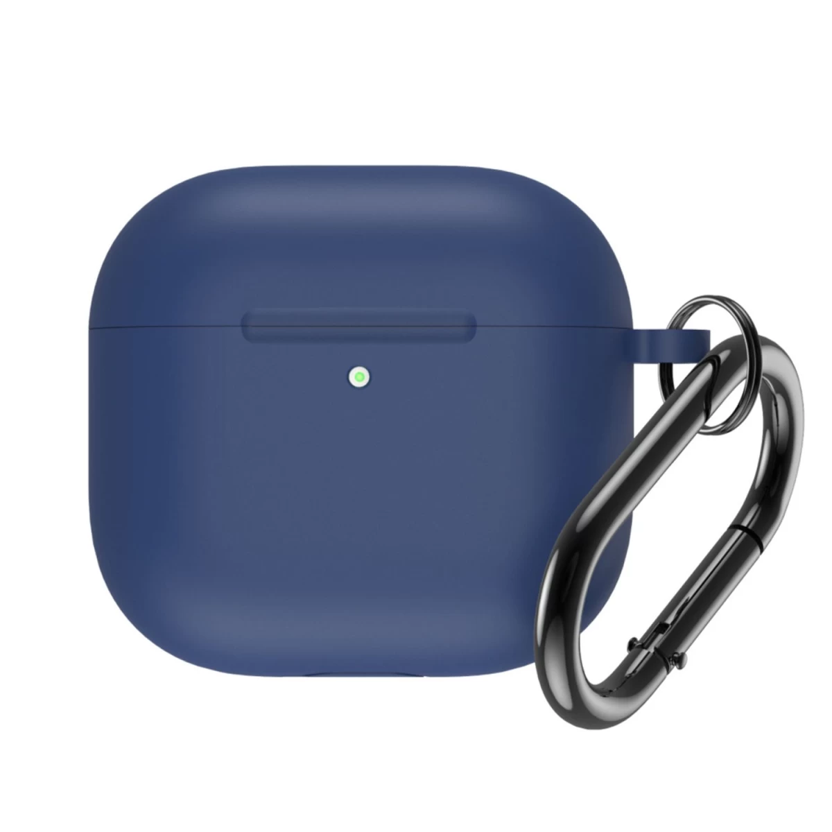 Mėlynas Silikoninis Dėklas airpods 4 Su Karabinu