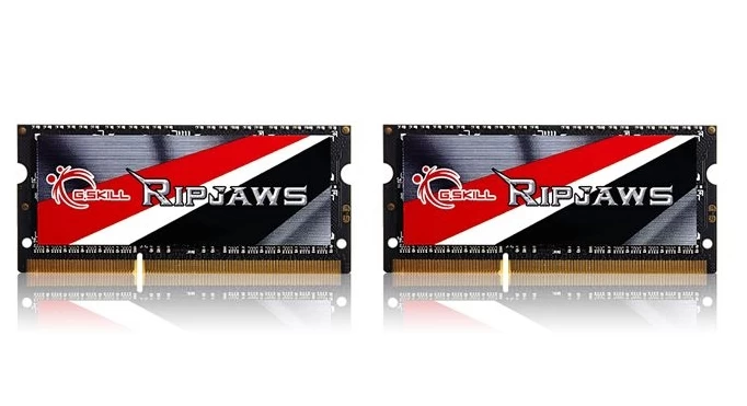 Memory RAM G.SKILL Ripjaws F3-1600C9D-16GRSL (DDR3 SO-DIMM; 2 x 8 GB; 1600 MHz; 9)