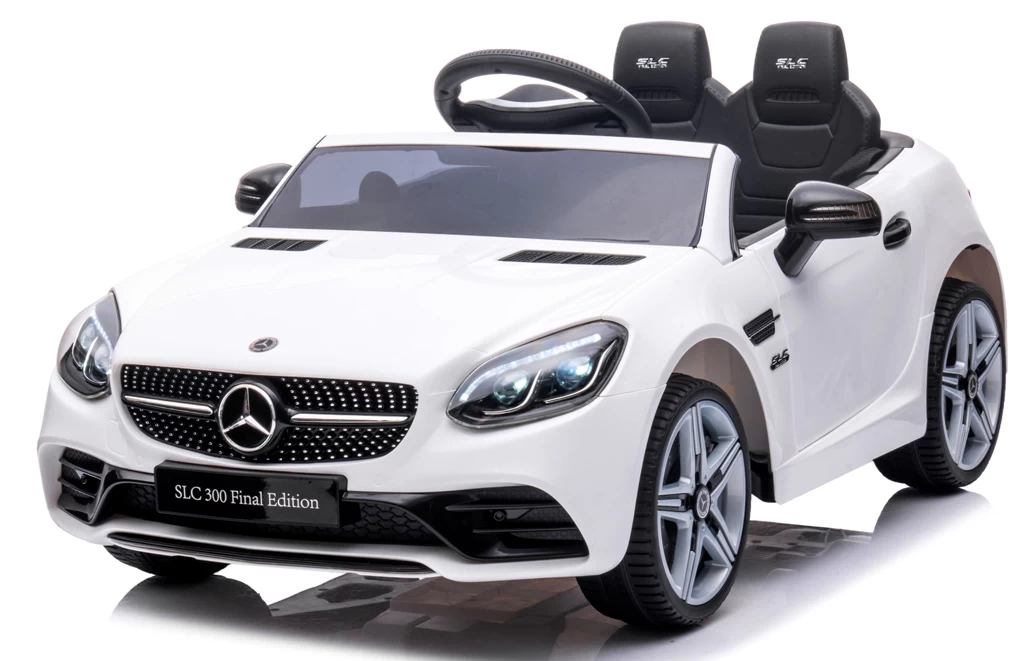 Mercedes Slc 300 Baltos Spalvos Putų Eva Ratai, Minkšta Sėdynė Licencija Ličio Jonų Akumuliatorius